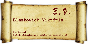 Blaskovich Viktória névjegykártya