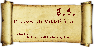 Blaskovich Viktória névjegykártya