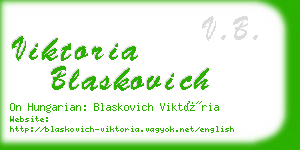 viktoria blaskovich business card